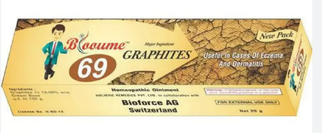 "Bioforce Blooume 69 Graphites Ointment for eczema and dermatitis relief"