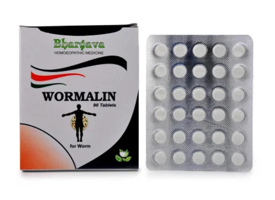 Bhargava Wormalin Tablets – Homeopathic Remedy for Intestinal Worms and Digestive Health