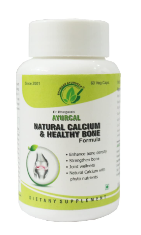 Dr Bhargava Ayurcal Natural Calcium & Healthy Bone Formula Veg Capsules – Ayurvedic Support for Bone and Joint Health