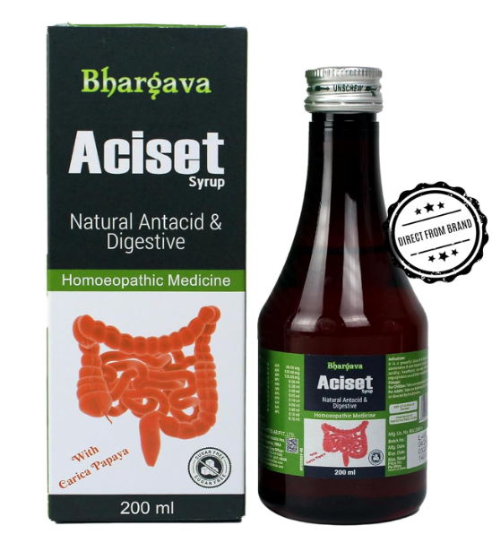 Bhargava Aciset Syrup – Natural Remedy for Acidity and Gas