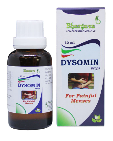 Bhargava Dysomin Oral Drops – Homeopathic Remedy for Menstrual Pain Relief
