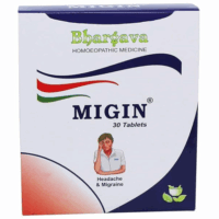 Bhargava Migin Tablets – Homeopathic Remedy for Migraine and Severe Headache Relief