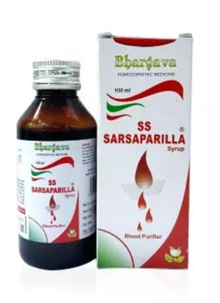 Bhargava S S Sarsaparilla Syrup – Homeopathic Blood Purifier for Healthy and Clear Skin