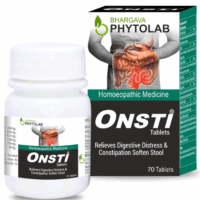 Bhargava Phytolab Onsti Tablets – Homeopathic Remedy for Constipation and Digestive Relief
