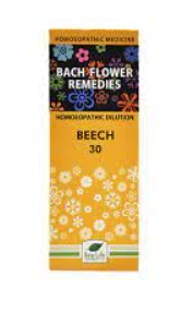 New Life Bach Flower Beech 30 remedy for compassion, tolerance and emotional balance