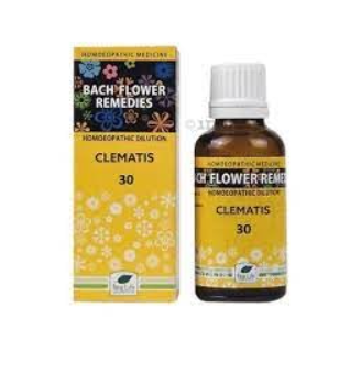 New Life Bach Flower Clematis 30 remedy for focus, awareness and emotional grounding