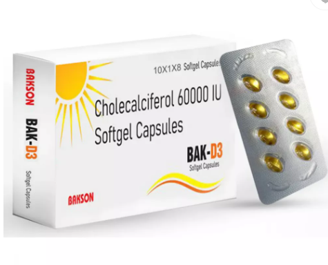 Bakson Bak D3 Capsules – Vitamin D3 supplement for strong bones and immunity