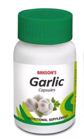 Bakson’s Garlic Capsules for heart health and cholesterol control