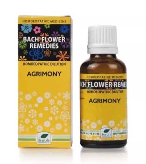 New Life Bach Flower Agrimony 30 for emotional balance and hidden worry relief