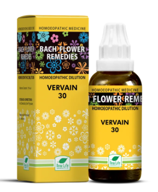 New Life Bach Flower Vervain 30 remedy for mental balance and emotional wisdom