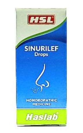 Haslab Sinurelief Drops bottle – sinusitis and nasal congestion relief homeopathic medicine