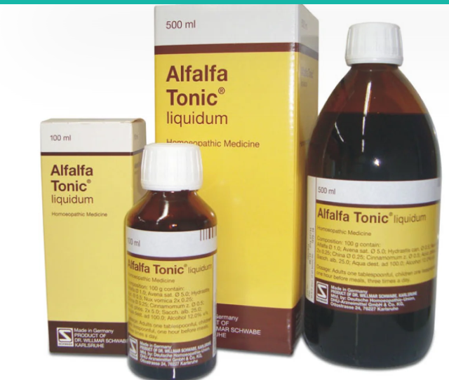 Willmar Schwabe Germany Alfalfa Tonic Homeopathic Health Tonic Bottle