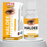 Haslab Haldee Eye Drop bottle – homeopathic eye drop with turmeric for glaucoma and dry eyes