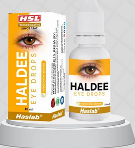 Haslab Haldee Eye Drop bottle – homeopathic eye drop with turmeric for glaucoma and dry eyes