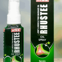Haslab Rhustee Oil Spray bottle – homeopathic pain relief oil for joints, back, and muscles