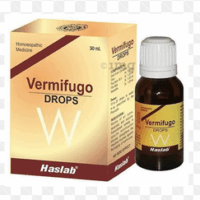 Haslab Vermifugo Drop bottle and packaging – natural homeopathic remedy for intestinal worms and gut health
