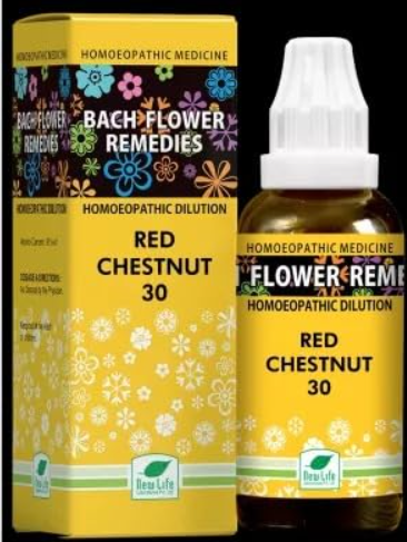 New Life Bach Flower Red Chestnut 30 for calming excessive worry and emotional balance