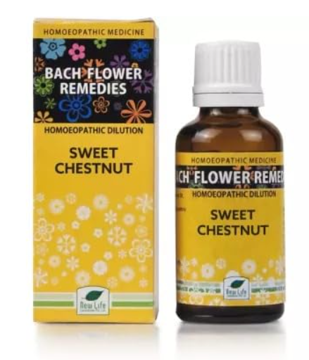 New Life Bach Flower Sweet Chestnut 30 for emotional distress relief and mental calmness