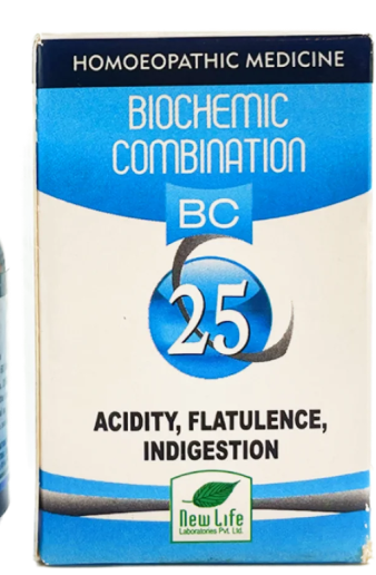 New Life Bio Combination No.25 tablets for acidity, gas and indigestion relief