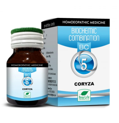 New Life Bio Combination No.5 Coryza tablets for cold, sneezing and watery discharge