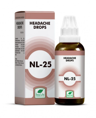 New Life NL-25 Headache Drops for migraine and tension headache relief