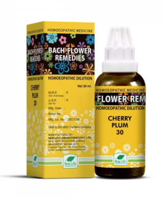New Life Bach Flower Cherry Plum 30 for emotional calmness and self-control