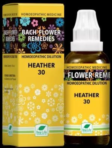 New Life Bach Flower Heather 30 for loneliness and talkative behavior