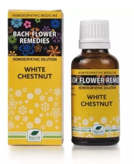 New Life Bach Flower White Chestnut 30 for overthinking and mental calmness