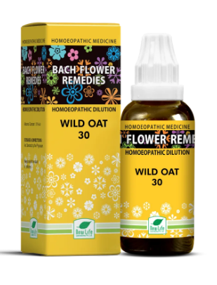 New Life Bach Flower Wild Oat 30 for clarity, life direction and emotional balance