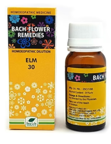 New Life Bach Flower Elm 30 for emotional balance and confidence