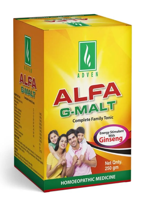 Adven Alfa-G Malt Tonic 450 ml for energy digestion vitality