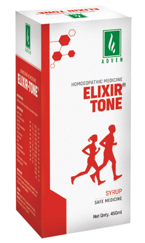 Adven Elixir-Tone Syrup restorative tonic for energy fatigue and recovery