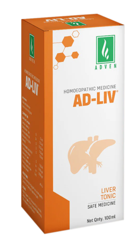 Adven AD LIV Syrup 450 ml homoeopathic liver tonic for digestion and metabolism