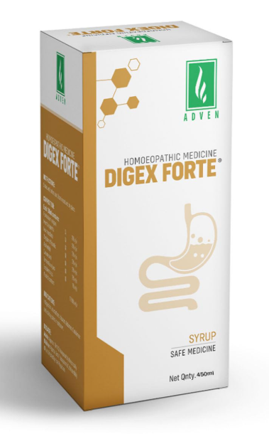 Adven Digex Forte Syrup 450 ml for gas bloating flatulence and digestive relief