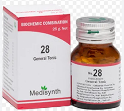 Medisynth Bio-chemic Combination No.28 general tonic tablets for weakness and recovery
