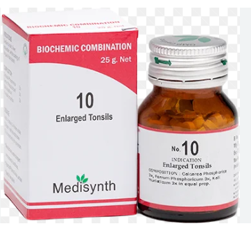 Medisynth Bio-chemic Combination No.10 tablets for enlarged tonsils