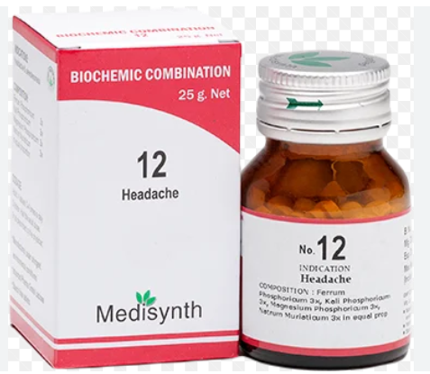 Medisynth Bio-chemic Combination No.12 – Headache Relief Tablets