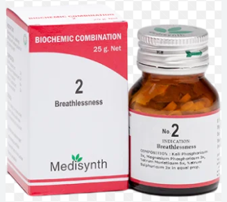 Medisynth Bio-chemic Combination No.2 Breathlessness Tablets for Respiratory Support