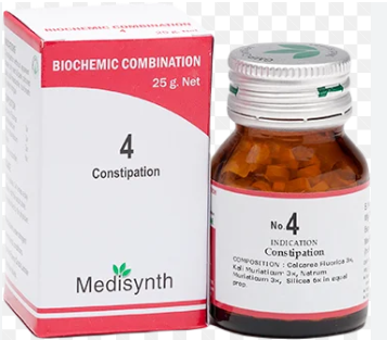 Medisynth Bio-chemic Combination No.4 Constipation Tablets for Regular Bowel Movement