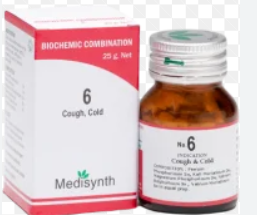 Medisynth Bio-chemic Combination No.6 Tablets for Cough Cold and Bronchitis