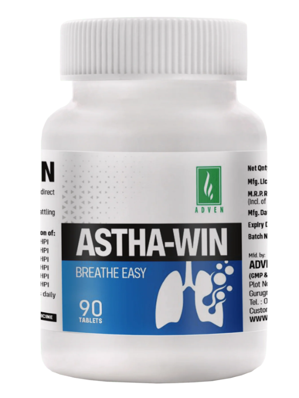 Adven Astha-Win Tablets for asthma wheezing breathing support