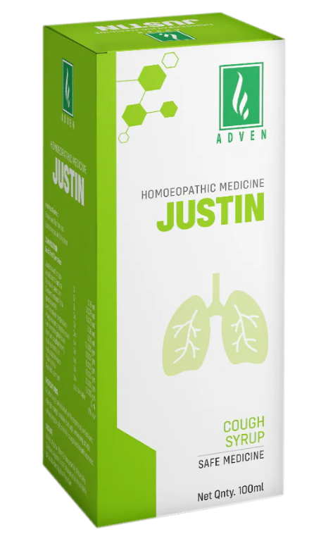 Adven Justin Cough Syrup 450 ml for cough congestion relief