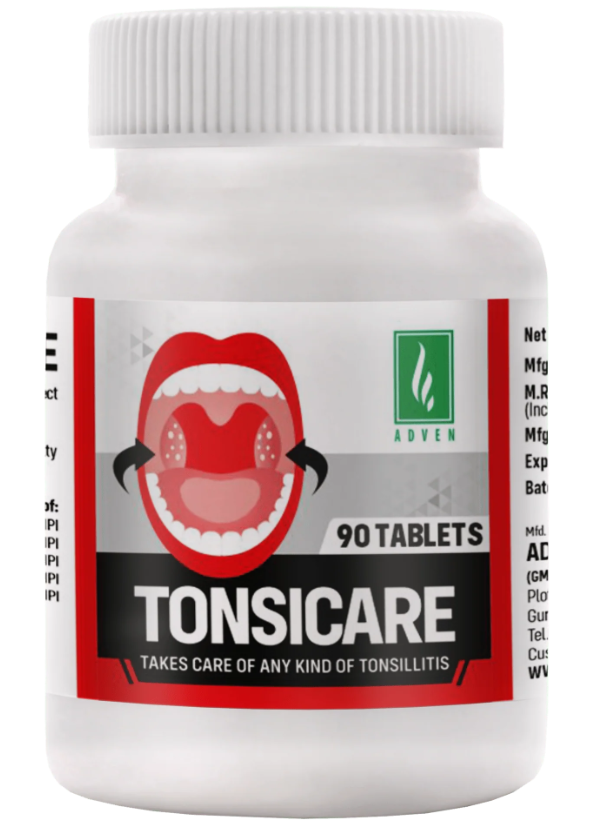 Adven Tonsicare Tablets for tonsillitis sore throat pharyngitis relief