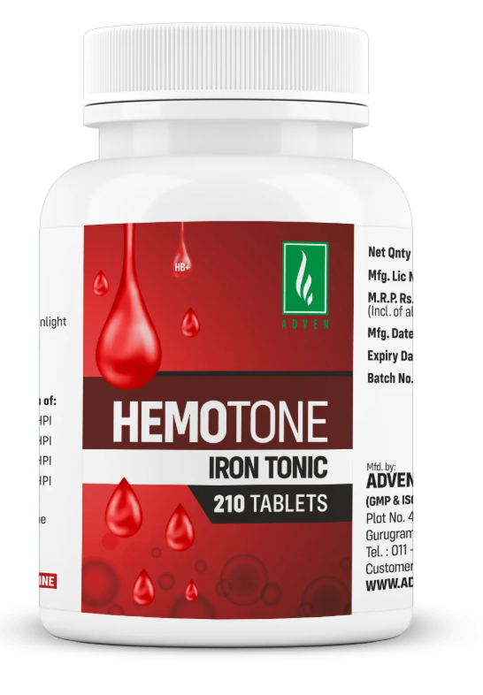 Adven Hemotone Tablets for anaemia haemoglobin blood health support
