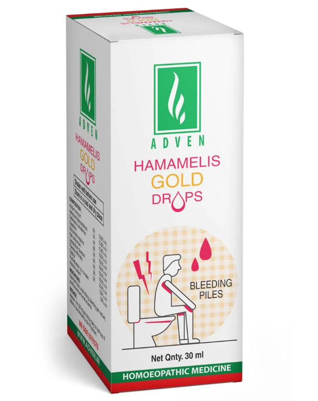 Adven Hamamelis Gold Drops for piles anal fissures pain relief