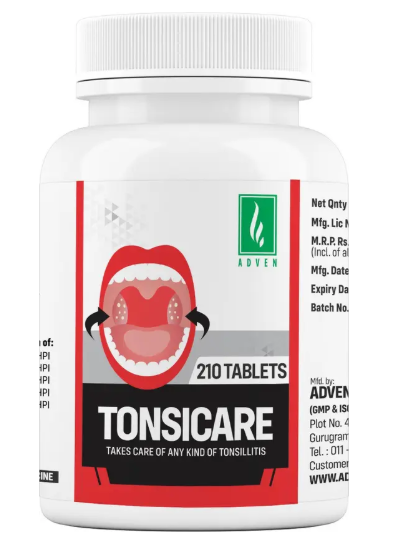 Adven Tonsicare Tablets for tonsillitis sore throat pharyngitis relief