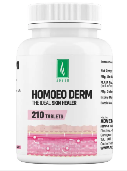 Adven Homoeo Derm Tablets for eczema dermatitis skin relief