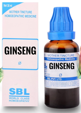 SBL Ginseng Q 100ml homoeopathic mother tincture bottle