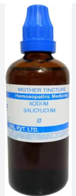 SBL Acidum Salicylicum Q 100ml homoeopathic mother tincture bottle