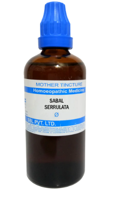 SBL Sabal Serrulata Q 100ml homoeopathic mother tincture bottle